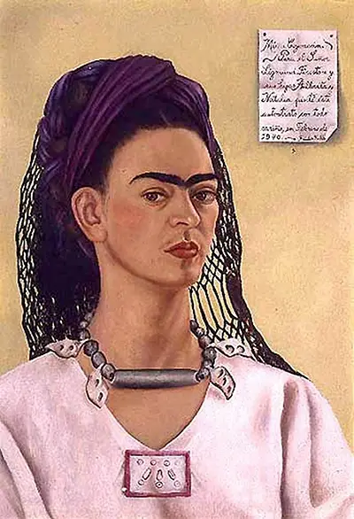 Selbstbildnis Sigmund Firestone gewidmet Frida Kahlo